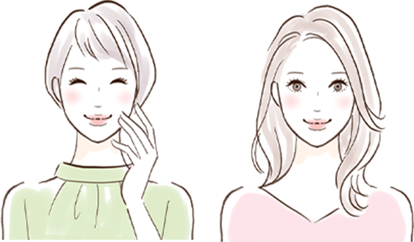 悩みが解決された女性のイラスト